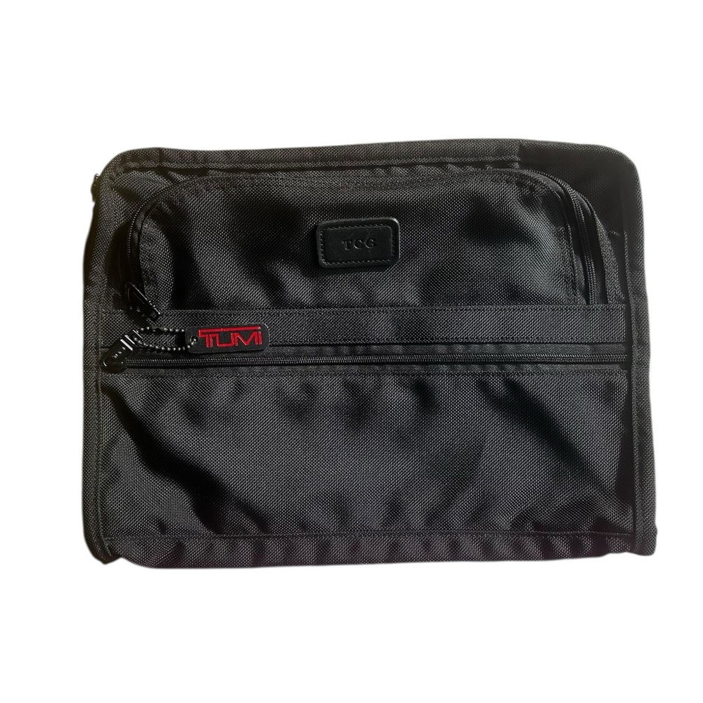 TUMI Made in USA Black Ballistic Nylon Travel Organizer Pouch vintage